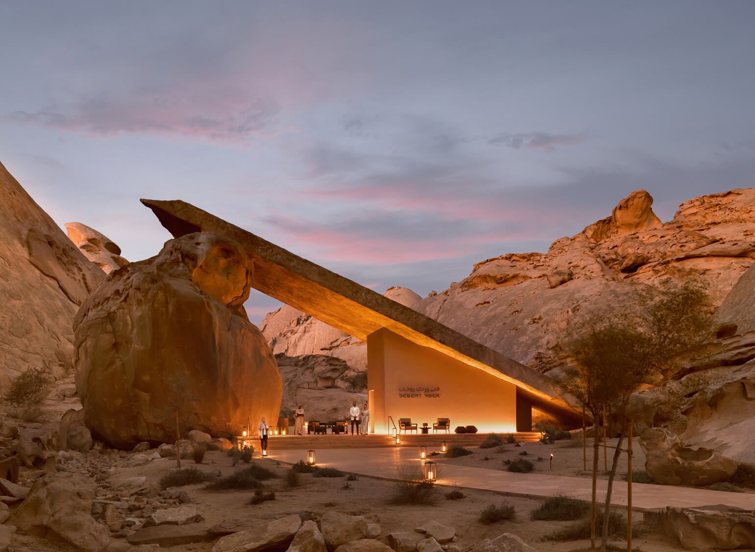 Desert Rock hotel at dusk